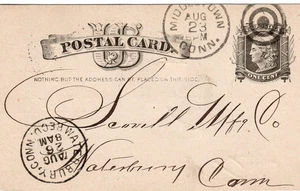 Postal Card Middletown, Conn to Waterbury Conn - Picture 1 of 2