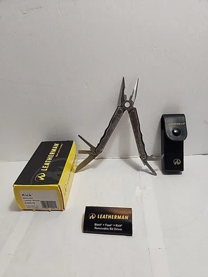 Винтажный многофункциональный инструмент Leatherman с кожаными ножнами документы  - Изображение 1 из 4