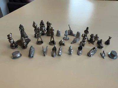 Monopoly Metal Tokens Pieces Lot of 30 Disney Simpsons and others - Image 1 of 4