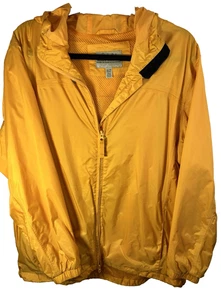 Vintage Women's Cabela's Packable Yellow Outerwear Jacket Size XL Regular - Picture 1 of 9