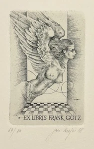 JAN KREJCI: Exlibris for Frank Götz; in Passepartout - Imagen 1 de 2