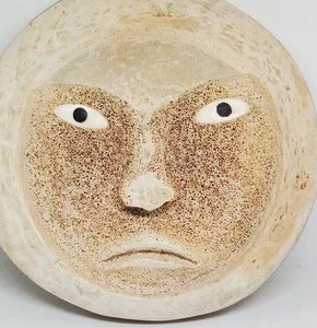 Antiguo/De Colección Canadá Alaska Inuit Inupiak Fosilizado Nativo Máscara Artefacto Colgante - Imagen 1 de 8