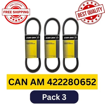 Cinturón de alto rendimiento Can Am Defender Maverick X3/XDS/XRS/XRC 422280652 paquete 3 Foto 1 de 4
