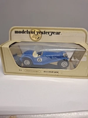 Matchbox Models of Yesteryear Y-3 1934 Riley MPH in Blue, Racing Number 6 - Image 1 of 4
