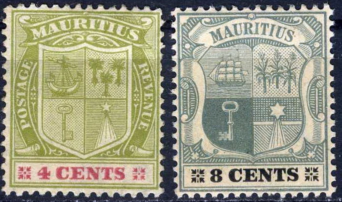 Escudo de armas Mauricio 1895 MH (SC# 99, 105) Foto 1 de 1