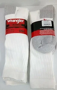 Wrangler Riggs Workwear OTC Cotton Work Boot Socks, White, Large, 4 pairs - Picture 1 of 1