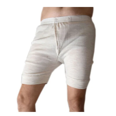 Mutanda lana uomo gamba corta super Pippo con bottone 50% lana 50% acrilico  - Immagine 1 di 2