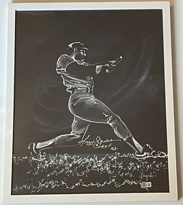 Reggie Jackson Autograph Framed 15x20 Yankees Original Longordo Artwork BAS COA - Bild 1 von 4