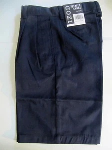IZOD chino Pleated Shorts Navy Blue uniform boy's Size 12 Regular NWT - Picture 1 of 7