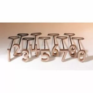 Freeze Branding Iron Brass Set 3" 0-8 Numbers Cattle Identification Brand - Picture 1 of 1
