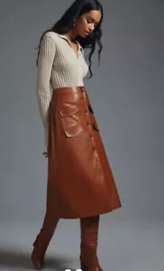 ANTHROPLOGIE by Mare Mare - Faux Leather Skirt – Size L - Picture 1 of 5