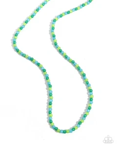 Paparazzi Beaded Belonging Green Necklace NWT - Picture 1 of 2