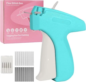Pistola Stitchy Gun per Vestiti Fissaggio Rapido Abbigliamento Mini Stitch Tag Pistola Ciano - Foto 1 di 8