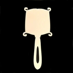 Espejos de tocador de mano rectangulares en forma Art Deco (personalizados o lisos) - Imagen 1 de 4