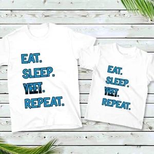 Adults Kids Unisex Eat Sleep YEET Repeat Main Event Uso T-Shirt Birthday Gift - Picture 1 of 3