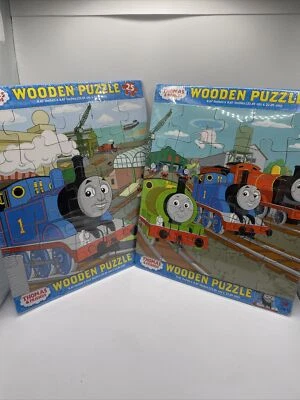 Vintage Gullane Thomas And Friends Wooden Puzzle 25pcs Limited Lot Of 2 New! - Image 1 of 4