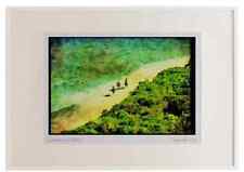 486068 Three Riders On Beach Tortola British Virgin Islands A3 Picture Frame Wa