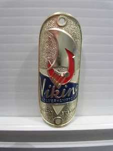 Viking Métal Headbadge. Neuf Stock Ancien ! Totally Immaculate. Origine De Usine - Picture 1 of 1