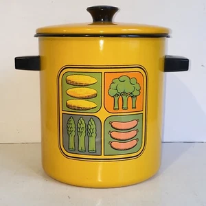 Retro 1970s Harvest Gold 4 Qt Multi Purpose Cooker with Inserts - Picture 1 of 18