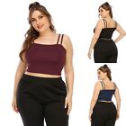 Classic Sleeveless T Shirt for Plus Size Women Solid Color Tank Camisole
