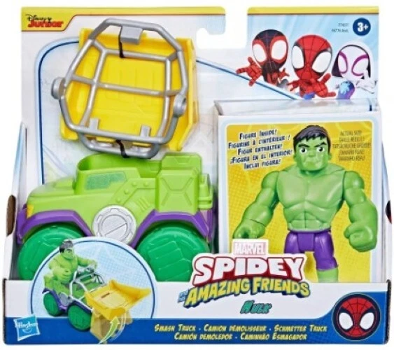 HULK Smash Truck Spidey and His Amazing Friends with Action Figure Preschool Toy - Image 1 of 2