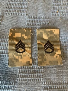 US Army E-6 Staff Sergeant Hat Rank Patch New Old Stock UCP Universal - Picture 1 of 1