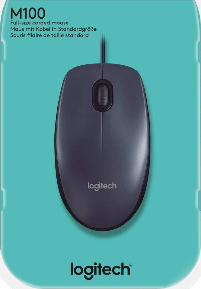 Logitech M100 (910001601) Wired Optical Mouse NEW - Image 1 of 2
