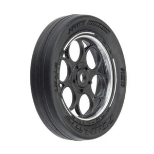 Pro-line 1/16 Front Runner Front Tires MTD 8mm Black/Silver (2) : Mini Drag - Picture 1 of 1