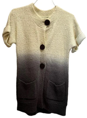 Cárdigan Kensie Pretty crema y gris ombre para mujer talla S buen estado usado Foto 1 de 4