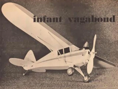 1/20 Dick Struhl Infant  Vagabond Balsa  Rubber CO2 Electric Power Started - Image 1 of 4