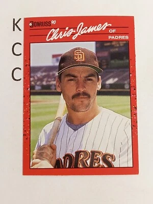 1990 Donruss Baseball San Diego Padres #323 Chris James - Image 1 of 2