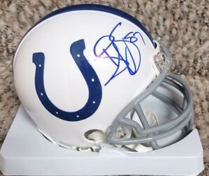 Autographed REGGIE WAYNE  Indianapolis Colts Mini Helmet w/Show Ticket