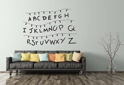 GK STICKERS Stranger Things Alphabet Lights Run Kitchen Living Room Bedroom Decor Artwork