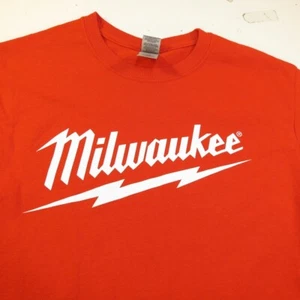 MILWAUKEE TOOLS POWER ELECTRIC TOOL CONSTRUCTION BOLT TEE T SHIRT Mens S Red - Picture 1 of 3