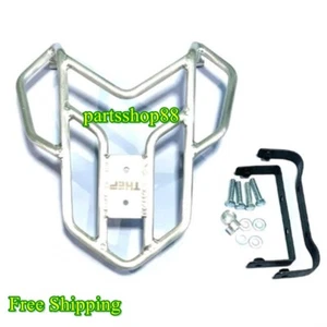 Kawasaki KLX150 Rear Cargo Rack Aluminum Silver Motorcycle Top Tail Luggage - Picture 1 of 6