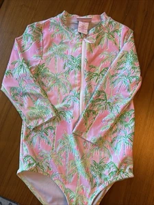 Tommy Bahama Girls Long Sleeve Rash Guard Swimsuit Bathing Suit Size M 7/8 Pink - Picture 1 of 6