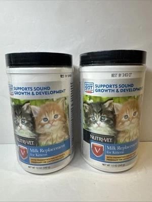 2x Reemplazo de leche Nutri-Vet para gatitos - 12 onzas - BB 12/03/26 Foto 1 de 4