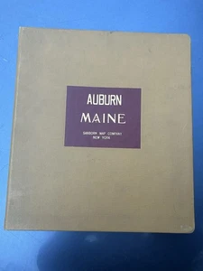 1957 Sanborn Atlas von Auburn Maine Versicherungskarten farbig 35 Karten - Bild 1 von 16