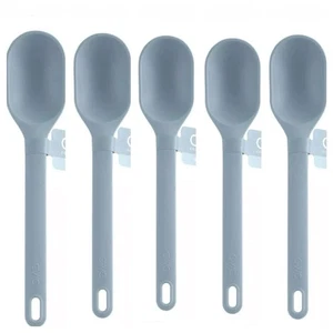 5 Silicone Spoons 12” Kitchen Tools Set Durable Up To 400°F Food Safe Blue NEW - Picture 1 of 2