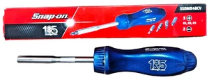 *NEW* Snap-on 105th ANNIVERSARY BLUE Ratcheting Screwdriver SSDMR4BCV *LIMITED* - Picture 1 of 6