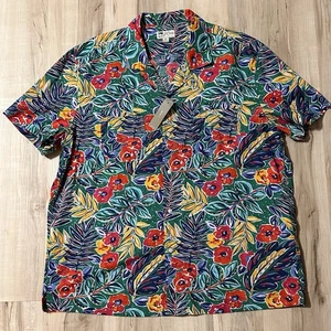 NWT J. Crew Liberty Print Floral Short-Sleeve Camp-Collar Shirt XL Fast Shipping - Picture 1 of 5