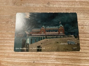 Hotel Chamberlin, Old Point Comfort, Virginia, Nachtszene, Vintage Postkarte - Bild 1 von 2