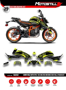 FIT FOR KTM DUKE 125-200-250-390 / 2024 - 2025 GRAPHIC STICKER SET - DECAL KIT - Bild 1 von 9