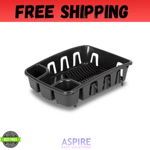 Abtropfgestell, Sterilite Geschirrständer mit selbstentleerendem Boden, schwarz - Bild 1 von 8