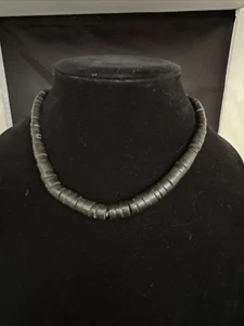 Collar vintage graduado con cáscara de coco - Imagen 1 de 8