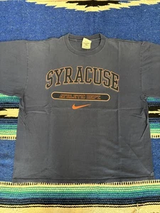 Vintage Syracuse Orange Shirt Mens XL Navy Blue NCAA College Nike 90s Made USA - Picture 1 of 15
