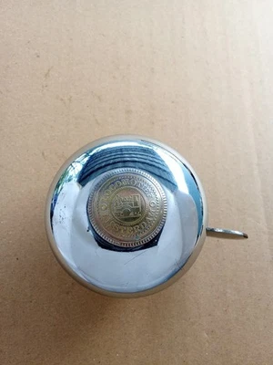 Bicycle bell Locomotief chromed silver bring bring sound for vintage bicycle - Image 1 of 4