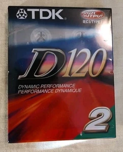 2 Pal TDK D120 Blank - Cassette Tape - New - Picture 1 of 1