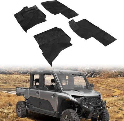 Alfombrillas antideslizantes delanteras y traseras UTV para Polaris Ranger Crew XD 1500 2024-2025 Foto 1 de 4