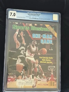 SPORTS ILLUSTRATED MAGAZINE - NOV 17 1986 - MICHAEL JORDAN - CGC GRADED 7.0 - Picture 1 of 3